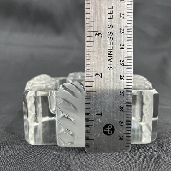 Lalique Vintage Boite Corfu Seashell Clear-Frosted Ashtray Trinket Dish signed - Picture 5 of 9